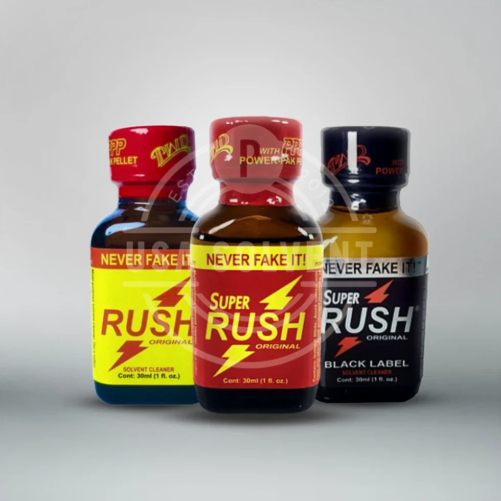 Rush Original, Super Rush, Rush Black Label, 30ml (Bulk Pack) 1 usa solvent rush super rush super rush black 30ml pack poppers sale